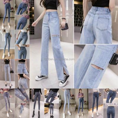 China Indigo High Waisted Deep DRY QUICK DRY Women's Fitjeans Gym Training Hot Fitness Girl Jeans for sale