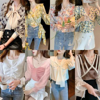 China 2023 Custom Women QUICK DRY White Silk Shirt Tops Lady Long Sleeve Office Satin Silk Blouse for sale