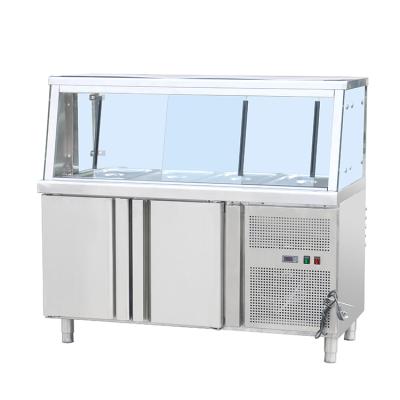 China Commercial Fruit Cake Vegetable Display Freezer Single-temperature Supermarket Refrigerator Showcase And Refrigerator Glass Cooling Cabinet for sale