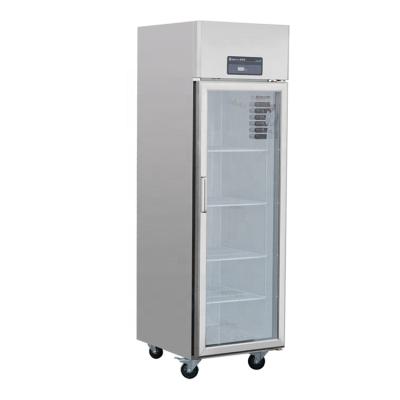 China Single-temperature Hotel Kitchen Equipment Stainless Steel Large Glass Door Refrigerator Commercial Upright Refrigerator Freezer One for sale