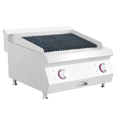 China Adjustable Height Kitchenware Commercial Stainless Steel Gas Style Lava Rock Grill All-Season E-RQH-600 Not Support 16.5KW Money for sale