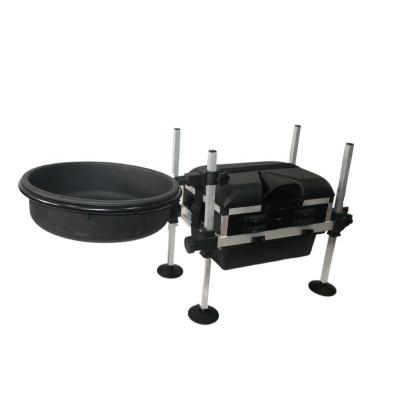 China PP Plastic Fishing tackle side tray  plastic big bait bowl with holder for Seat Box fishing chair for sale