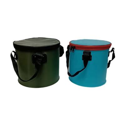 China Fish holder Light Popular Whole Sale New design Square Round EVA Fishing Bucket live fishing box for sale