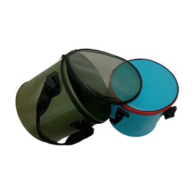 China Fish holder Easy carry fashion popular round EVA Fishing Bucket live fish box for sale