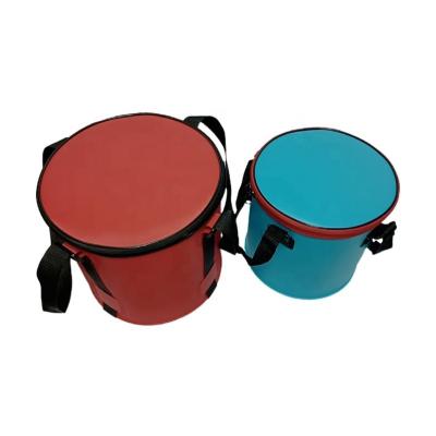 China Fish holder Dia. 28cm Outdoor factory produce fashion popular round EVA fishing Bucket live fish box for sale