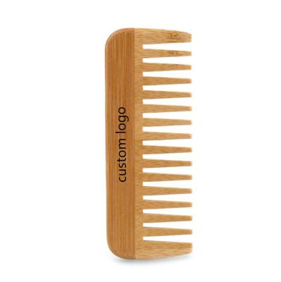 China Easy To Clean Custom Made Wide Tooth Comb Wholesale Cheap Bamboo Wooden Hair Comb Eco-Friendly for sale