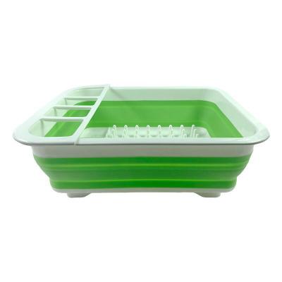 China Eco - Friendly Foldable Convenient Plastic Kitchen Dish Drying Rack for sale