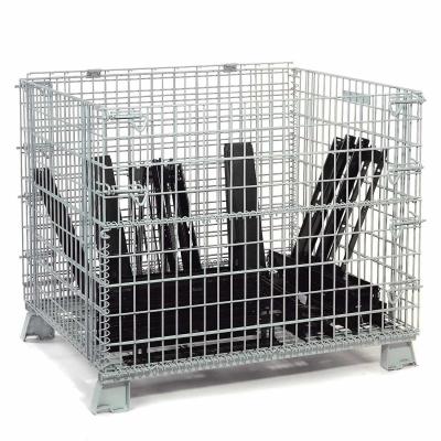 China folding container 48x40x42-1/2 5000 lb capacity bulk wire mesh cage 1500kg wire cage for sale