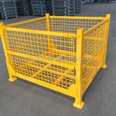 China Collapsible wire rigid containers with targets on feet 1500kg for sale