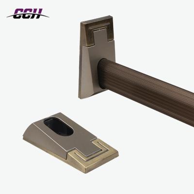 China Stable Clothes Wardrobe Rod Hanger Support Rod Clothes Rail Pipe Flange Seat Tube Bracket Closet for sale