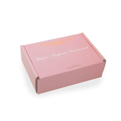 China Recycled Materials Logo Pink White Carton Shipping Custom Packaging Listing Boxes for sale