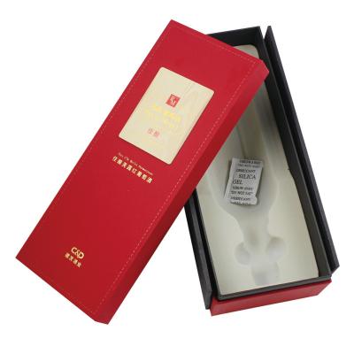 China Recyclable Luxury Custom Logo Red Wine Boxes High End Leather Charm Wine Packing Case for sale