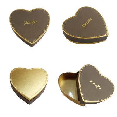 China 2 Piece Recyclable Wholesale Fancy Heart Shape Chocolate Wrapping Paper Gift Box for sale