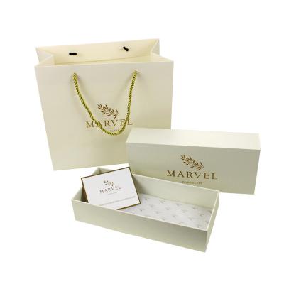 China Recyclable Chinese Supplier Luxury Custom Gold Foil Stamping Logo Printed Coated Packaging Paper Gift Box With Bag For Chocolate for sale