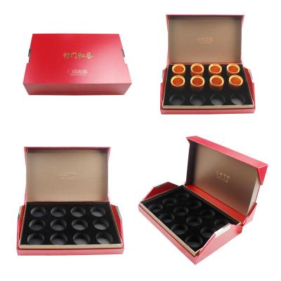 China Biodegradable Recyclable Custom Printed Red Tea Light Candle Box for sale