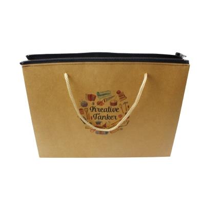 China Recyclable Reliable Supplier Small Brown Paper Bags With Kraft Handles for sale