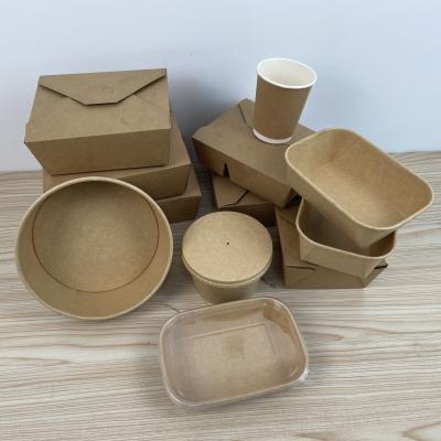 China Food Wrapping Paper Food Packaging Container Restaurant Food Takeaway Packing Box for sale