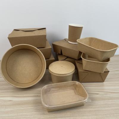 China Disposable Biodegradable Food Wrapping Paper Food Packaging Salad Box for sale