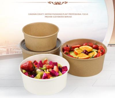 China Disposable Kraft Paper Cups Paper Cup For Disposable Soup Bowl And Cover for sale