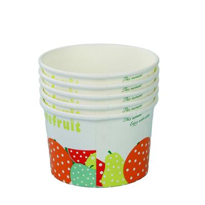 China Disposable Disposable Paper Cup Ice Cream Paper Cup And Yogurt Packaging With Lids for sale