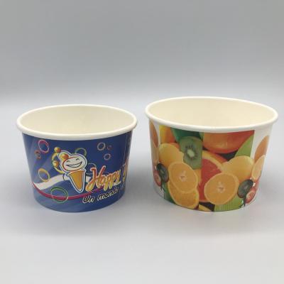 China Manufacturer Custom Logo Disposable Ice Cream Cup 4oz and 5oz Paper Cup for Ice Cream Packaging for sale