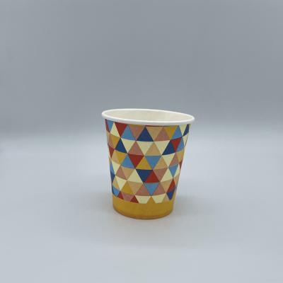 China Disposable eco friendly single wall pe coated paper cups 7oz for hot drinks for sale