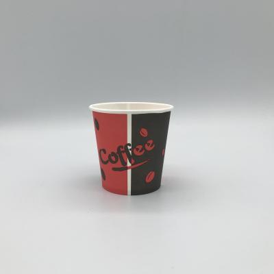 China Customized Logo Disposable 4oz Disposable Single Wall Paper Coffee Cup for Hot Drinks and Tea for sale