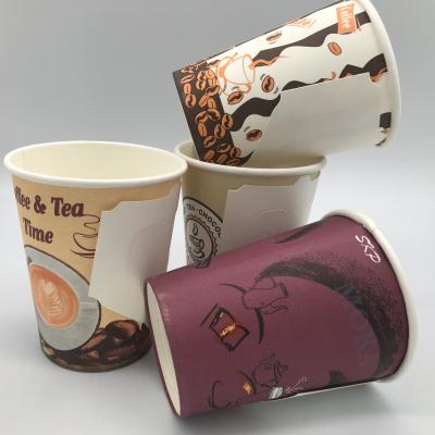 China Disposable Eco - Friendly Custom Printed Paper Cups 7oz Paper Cup With Handle for sale