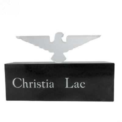 China Custom Acrylic Black Rectangular Name Card LOGO Office Card for sale