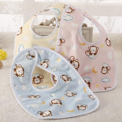 China Custom Baby Antibacterial Promotional Feeding Velor Washable Cloth Waterproof Bib for sale