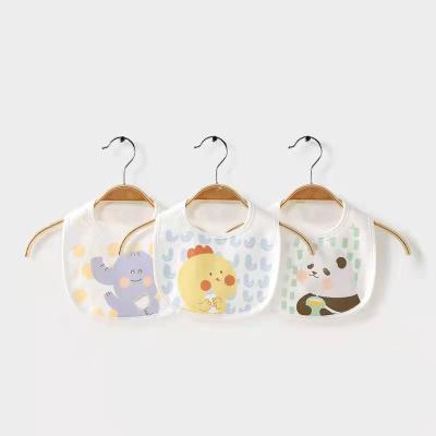 China Wholesale Antibacterial Shape Small Animal Cotton Waterproof Saliva Towel Baby Bib for sale