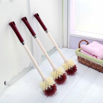 China Sustainable Hot Selling Clean Durable Bathroom Accessories Round Head Plastic Handle Toilet Brush for sale