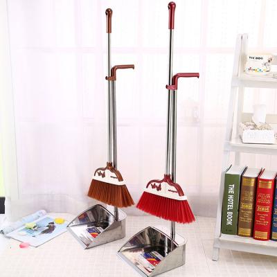 China Home Indoor Stainless Steel Floor Cleaning Soft Broom From Manufacturer for sale