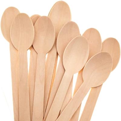 China Smooth Birch Wood Factory-Direct Eco-friendly Disposable Spoon for sale