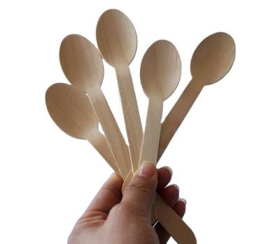 China Smooth Disposable Wooden Cutlery Set Printing Hot Stamp Logos Wooden Fork And Spoon for sale