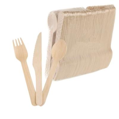 China Soft hot sale biodegradable disposable wooden cutlery for sale