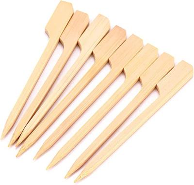 China Easily Cleaned Bamboo BBQ Skewers Flat BBQ Skewers Bamboo Skewers For Meat Food for sale