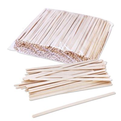 China Viable Reusable Biodegradable Hot Beverage Tea Coffee Hand Stirrer Bar Wooden Stirrer Stick with Round End for sale