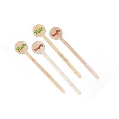 China Viable For Disposable Coffee Round Head Agitator Wooden Stirring Sticks for sale