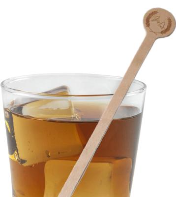 China Sustainable Hot Sale Round Head Paddle Birch Wooden Coffee Stirrer Stick For Beverage for sale