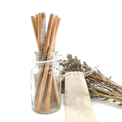 China BBQ Camping Cookware Fruit 2022 Free Samples Individual Paper Wrap Compostable Biodegradable Bamboo Straws for sale