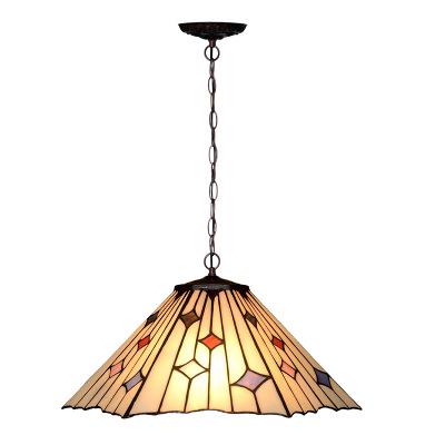 China Mid-Century Tiffany European Style Single Chandelier Single Head Restaurant Light Bedroom Aisle Balcony Light for sale