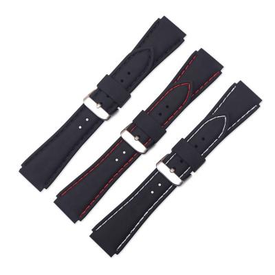 China 18mm 20mm 22mm Washable Traditional 24mm Smart Watch Silicone Strap for sale