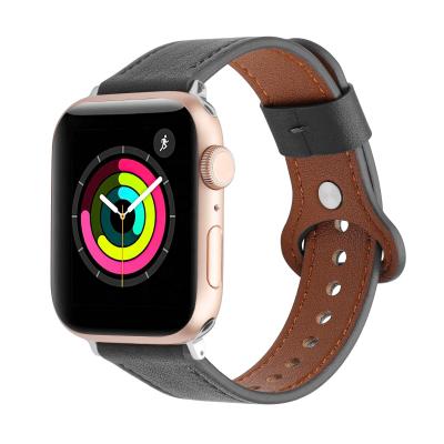 China Features Unique Instant Closure Hot Selling Genuine Leather Watch Band For Apple Watch Leather Band To Fasten 42mm 38mm 40mm 44mm for sale