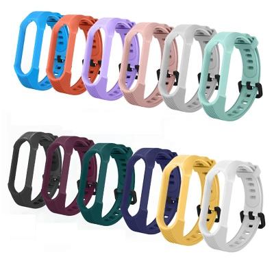 China New Non-specific Designed Soft TPU Smart Watch Wrist Strap For Xiaomi MI Band 5 4 3 Bracelet for sale