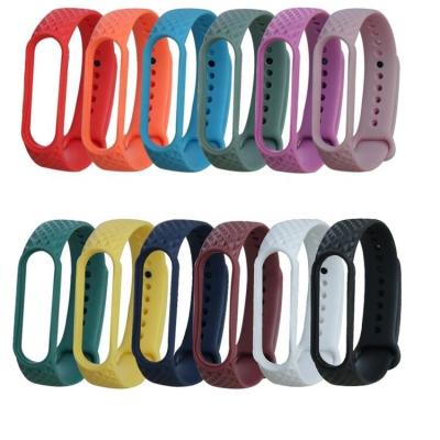 China Quick and Easy to Fit Wrist Waist Strap to Xiaomi MI Band 5 Silicone Strap Replacement Watch Bands for sale