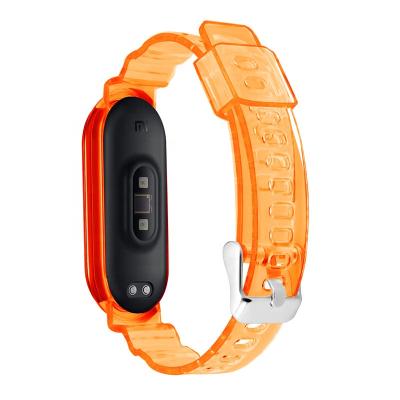 China 360 Degree Protection TPU Replacement Wristband Colorful Transparent Correa Strap For Xiaomi MI Band 4 Smart Wristband 3 for sale