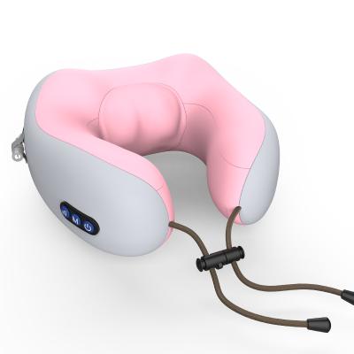 China Vibrating+Charging Wireless U Shape Travel Electric Neck Massager Pillow Vibrating Electric Neck Massager Pillow for sale