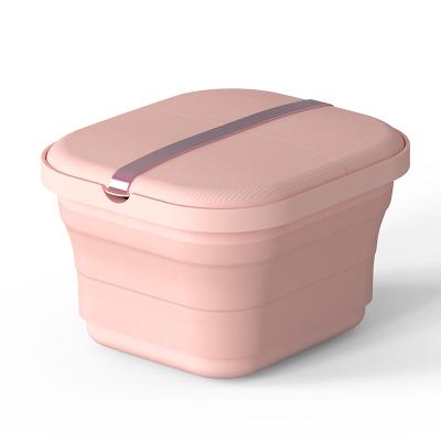 China Notebook& Collapsible Collapsible Folding Foot Tub Soak Basin Massage Bucket Handle Cover Spa for sale