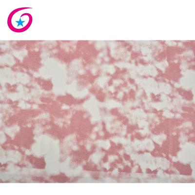 China Flame retardant custom design print polyester tie dye print canvas fabric tie-dyed printed on fabric for bags for sale